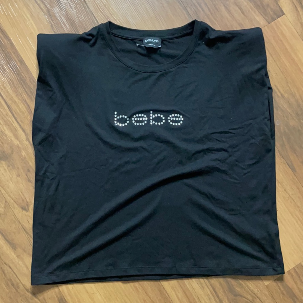 Bebe Black Embellished Sleeveless Top